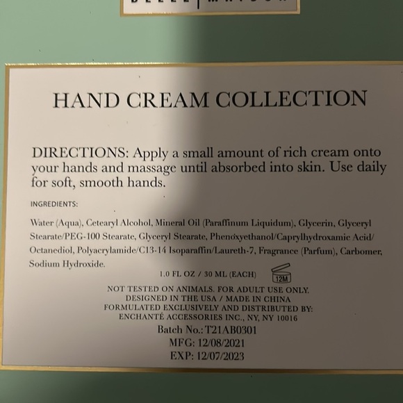 Bella Maison Hand Cream Collection 3 Pack- BRAND NEW IN PACKAGING - Picture 2 of 3